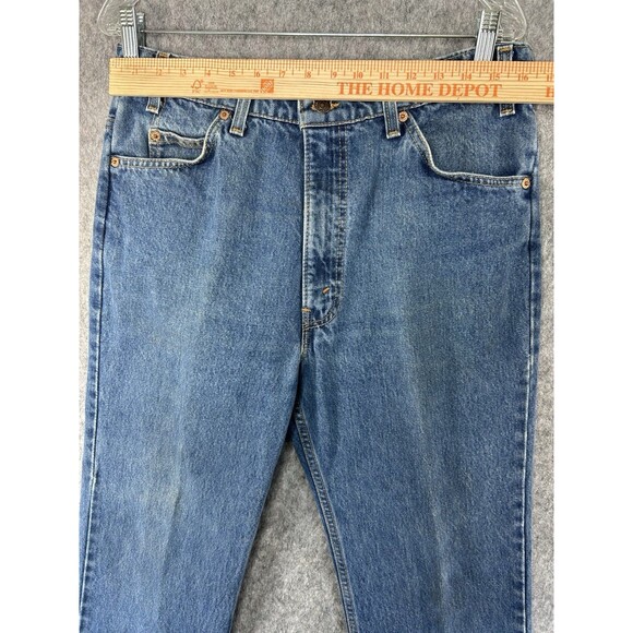 VTG 90s Levi's 517 Orange Tab Bootcut Denim Jeans Men 36x32 Made USA 1997 - Picture 9 of 10